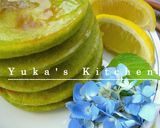 緑色した、しっとりパンケーキ。作り方3写真