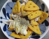 チキンとチーザのおつまみトースト作り方2写真
