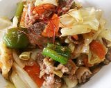 キャベツと牛肉の粒マスタード炒め♪作り方8写真
