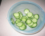 簡単すし酢deうざく（胡瓜と鰻の酢の物）作り方1写真