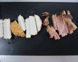 焼き豚と魚河岸あげのパリッと巻き作り方1写真