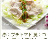私のこだわり♪　レタスの上に信号サラダ作り方8写真