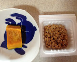 かぼちゃの煮物&納豆の油揚げつつみ作り方1写真