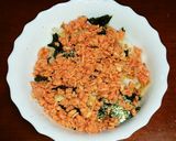 ご飯の替わりに豆腐！鮭フレークネバネバ丼作り方4写真