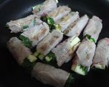 簡単♫梅紫蘇風味✿ズッキーニの豚肉巻き✿作り方4写真