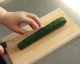 ＊基本の切り方＊半月切り（きゅうり）作り方1写真