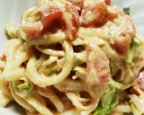 冷製✨ヘルシー♪トマトクリームうどん♥作り方4写真