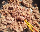 簡単！おかずに漬けダレ牛肉の焼肉炒め作り方4写真