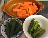 お野菜たっぷりカラフル♡甘辛肉巻き♡作り方1写真