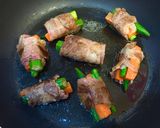 お野菜たっぷりカラフル♡甘辛肉巻き♡作り方4写真