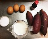 さつまいもプリンケーキ＊さつまいも消費＊作り方1写真