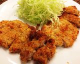 簡単☆手作りパン粉☆揚げないとんかつ♪作り方5写真