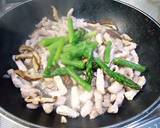 マカパウダー豚ロースとアスパラ椎茸卵とじ作り方4写真