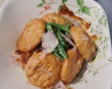 魚河岸揚げ＋いんげん＋玉ねぎのチーズ焼き作り方5写真