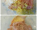 半熟卵入り♪大葉香る巨大鶏つくね！作り方6写真