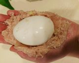 半熟卵入り♪大葉香る巨大鶏つくね！作り方7写真