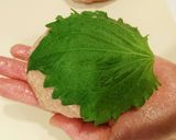 半熟卵入り♪大葉香る巨大鶏つくね！作り方8写真