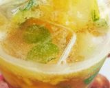 ミントのロックアイスで炭酸フルーツティー作り方4写真