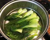 青梗菜の肉味噌あんかけ作り方2写真