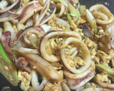 簡単美味しい♡イカと白葱のイカワタ卵炒め作り方7写真