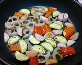 ヘルシー!ズッキーニとレンコンの照り焼き作り方2写真