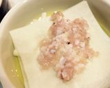 ワンタンの皮で！ひき肉ミルフィーユ！作り方4写真