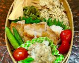お弁当⭐︎ほうじ茶と梅干しの炊き込みご飯作り方10写真