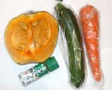 かぼちゃ・ズッキーニ・人参の簡単揚げ煮作り方1写真