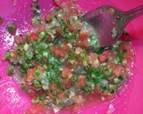 サーモンのカルパッチョ♫夏野菜のソース作り方5写真