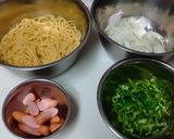 ドレッシングでナポリタン風パスタ♪作り方3写真