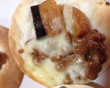 お弁当用のり巻き唐揚げ&納豆のピザ作り方4写真