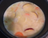 さつまいもと野菜のミルクスープ作り方5写真