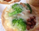 超簡単！ブロッコリーと納豆のシンプルピザ作り方4写真