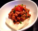 【キムチの素】で〜納豆キムチ冷やっこ〜作り方3写真