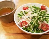 簡単♡ランチ♡アレンジ冷しゃぶサラダ丼♡作り方7写真