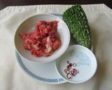 ゴーヤと牛肉の味噌炒め作り方1写真