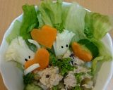 プチサラダ♡私のハートをうけとって～作り方4写真