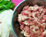 豚肉のケチャップどんぶり～((^_^;)作り方1写真