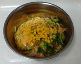 ドレッシングでナポリタン風パスタ♪作り方5写真