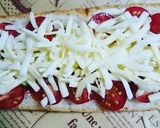 夏野菜とひき肉のチーズスタッフドバゲット作り方4写真