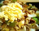 玉ねぎと豚玉のピリ辛焼そうめん作り方4写真