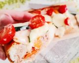 夏野菜とひき肉のチーズスタッフドバゲット作り方5写真