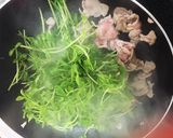 豆苗と豚肉のピリ辛オイスター炒め作り方4写真
