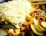 玉ねぎと豚玉のピリ辛焼そうめん作り方6写真