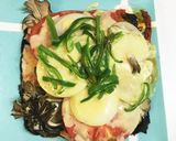 鶏胸肉を薄生地にしたピザ♩夏野菜のせ〜作り方4写真