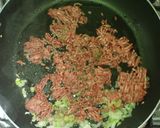 香味野菜ピリ辛風味の簡単！味噌肉そぼろ作り方4写真