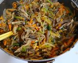 簡単♪小松菜としめじとメンマの野菜炒め!作り方7写真