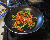 簡単！パパも作れる焼うどん風、玄米パスタ作り方5写真