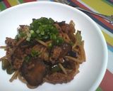 なすとピーマンの味噌パスタ作り方6写真