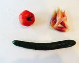 お酒のおつまみ三つの野菜バルサミコ酢和え作り方1写真